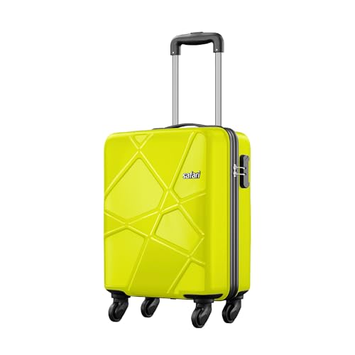Safari-Pentagon-Hardside-Small-Size-Cabin-Luggage-Suitcase-Trolley-Bags-for-Travel-Green-Lime-Color-55cm