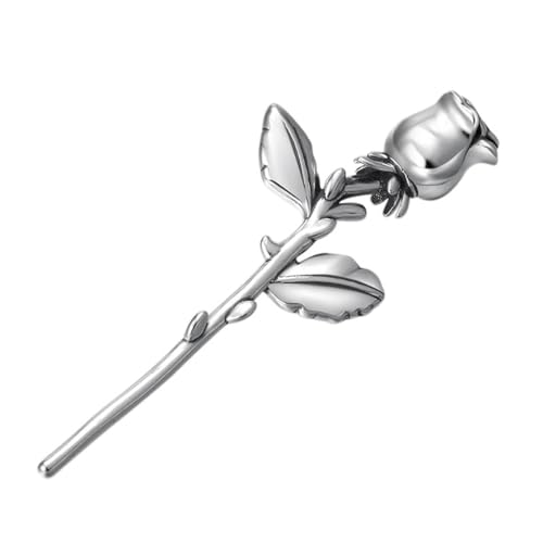 Collar de rosa de plata 925: colgante sencillo y elegante para mujer