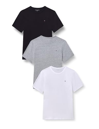 Tommy Hilfiger 3p SS Tee Um0um03870 T-Shirt S/S, Multi (Grey Heather/Black/White), L Homme