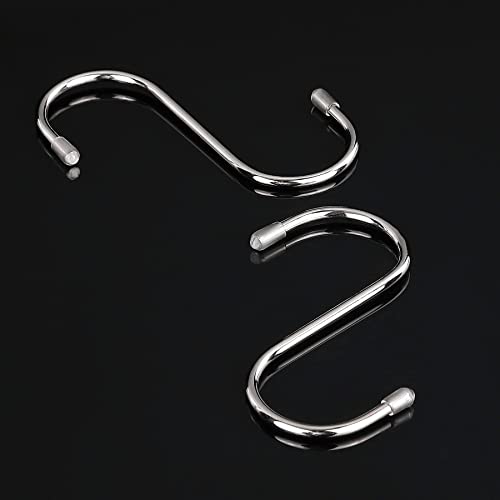 Rivexy 20 Pack Silver S Hooks For Hanging Plants, S Hooks For Hanging Clothes, Stainless Steel S Hooks Heavy Duty, Durable S Shaped Hooks For Kitchen, Large S Hooks For Hanging Heavy Duty Closet Hooks #TOP7