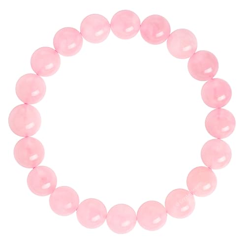 Image of Certified Rose Quartz Bracelet for Women Men with Healing Crystal