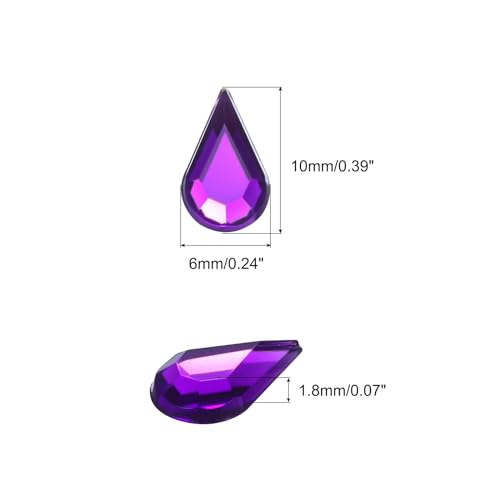 Gemas acrílicas en lágrima MECCANIXITY de 6x10 mm para evitar caídas en manualidades y costura 3