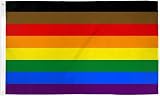 Philly Rainbow UltraBreeze Flag 3ft x 5ft SUPER 100D OXFORD SPUN POLYESTER (WATERPROOF)