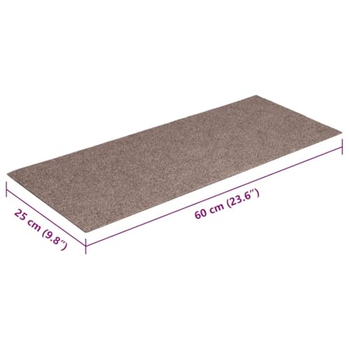 Alfombrillas para escalones rectangulares de polipropileno resistente marron 8
