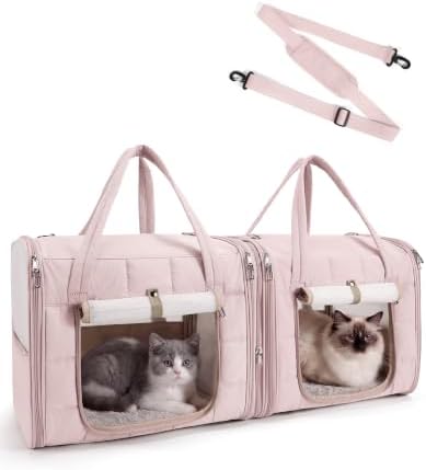 BAGSMART Double Cat Carrier for 2 Cats