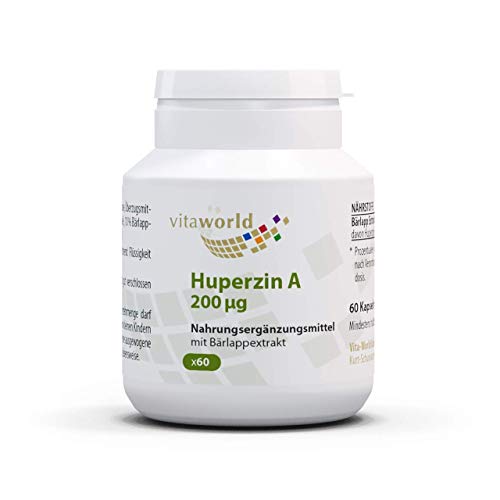Vita World Huperzin A 200 µg 60 Capsules biodisponibilité élevée Made in Germany