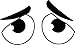Aufkleber Augen-Paar für Saugroboter Mähroboter Auto I traurig schwarz I selbstklebend I Spaßartikel I Dekorativ I Lustig I wetterfest I kfz_542