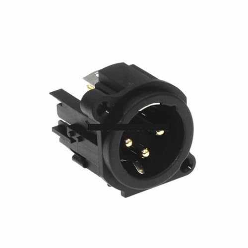 Conector XLR macho de cobre que elimina ruidos con su pin dorado de 3 pines