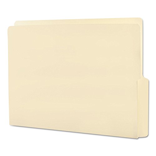 Smead End Tab File Folder, Shelf-Master Reinforced 1/2-Cut Tab Bottom Position, Letter Size, Manila, 100 per Box (24128)