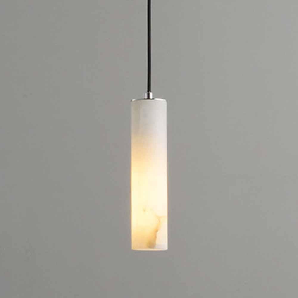 Nowoczesna lampa wisząca z marmuru i alabastru w kolorze czarnym z mosiądzu z regulowanym kablem, oprawka E26, do salonu, sypialni i jadalni.