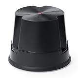 サンワダイレクト 踏み台 キャスター/ストッパー付き 1段 高さ30cm 耐荷重150kg スタッキング可能 ステップスツール 洗車 キッチン ブラック 150-SNCSTL68BK