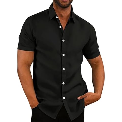 Chemise Noire MOKBAY Lin Slim Fit Cover