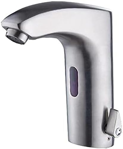 Mitigeur à capteur eau chaude et froide or pour lavabo de salle de bain automatique à pile