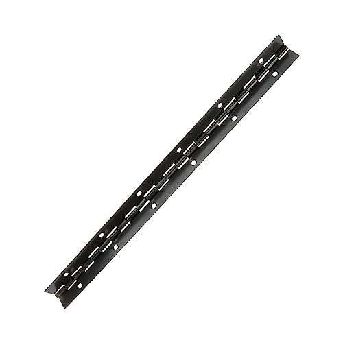 ピアノヒンジ 家具・ボート・木箱用固定折りたたみ連続ヒンジ 黒 300x30x1mm