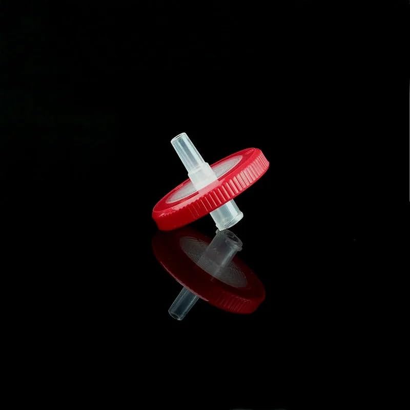 Labor spritzenfilter PTFE äußere durchmesser 33mm PTFE mikroporöse nadel filter 0,22 um 0,45 um Luer-lock 100/PK(Hydrophobic 0.22um)