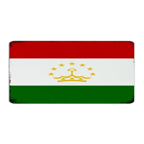 Tadjikistan – Plaque en métal personnalisée de 15,2 x 30,5 cm pour décoration murale de maison, chambre à coucher, bureau, drapeau de la ville, souvenir en aluminium pour dortoir