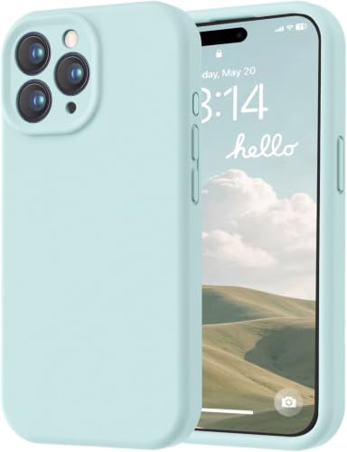 Image of LOVE 3000 Designed for iPhone 15 Pro Max Case, Premium Silicone with [Soft Anti-Scratch Microfiber Lining] Shockproof Protective Phone Case for Men Women Girls 6.7 inch, Mint