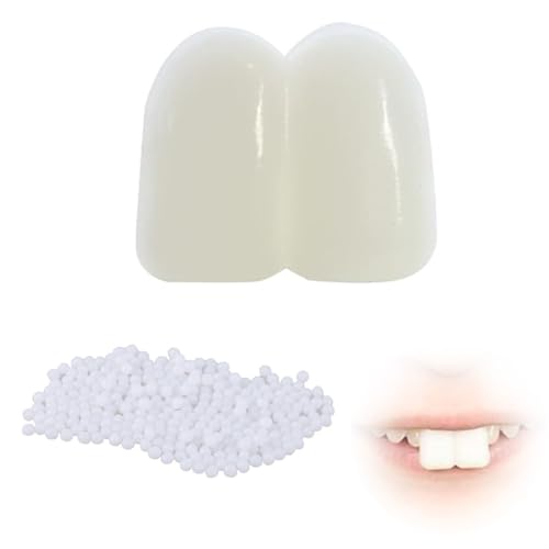 100g Perlas de Reparación de Dientes Temporales y 1 pieza de dentadura postiza, Perla Dental, Dientes falsos moldeables temporales, Reemplazos de Dientes Temporales, Material de Relleno de Dientes