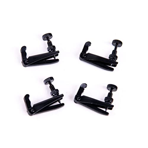 Vaguelly Violinen Feinstimmer Aus Messing 3/4-4/4 Violine Saitenversteller Praktisches Einstellwerkzeug in Schwarz Für Geigenanfänger