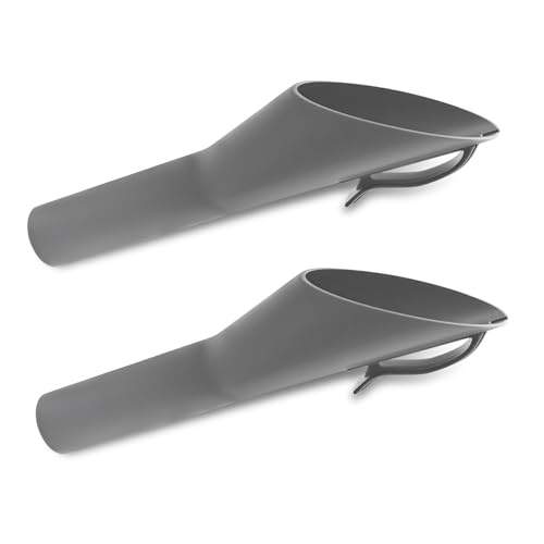 YUPIKJI 2PCS Capless Gas Tank Funnels, Fuel Funnel, Funnels for Automotive Use OEM#8U5A-17B068-EB 1782177 1833948 2050651, Leak-Proof Tank Filler Neck Tube Fit for Focus F150 Mercury Lincoln (Grey)