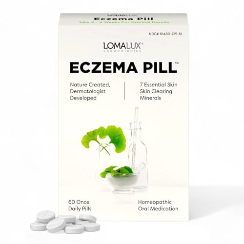 Loma Lux Eczema Pills Natural Eczema Treatment Relief Remedy Dermatologist Developed 7 Minerals Clear & Prevent Severe Eczema Scaling Rash Anti Itch Skin Body Face for Adults Kids Toddlers