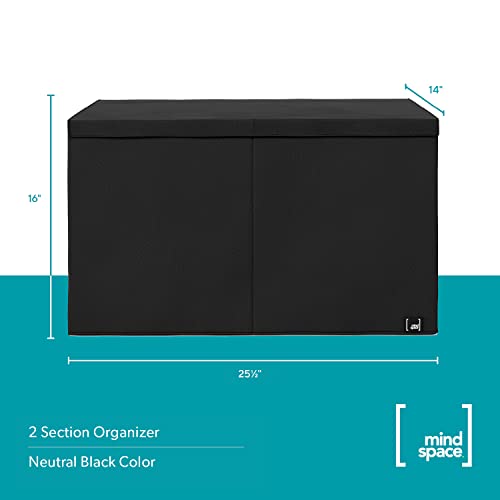 Mindspace Toy Chest With Lid, Toy Boxes For Kids, Childrens Toy Boxes And Storage - Tiny Toy Box For Girls | Foldable Toy Bin For Playroom, Living Room, Nursery, Bedroom, Closet, Laundry - Blanket And Pillow Bin | The Oxford Collection, Black #TOP5