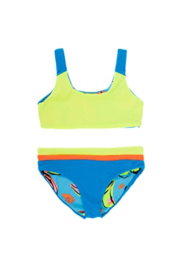 Image of Maaji Girls' Hot Fushia Iceland Reversible Girls Bikini Set