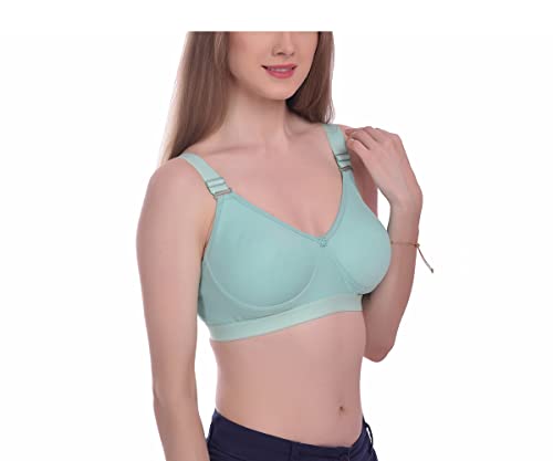 Image of Viral Girl Women's Wire-Free Cotton Hosiery Bra | Non-Padded, Full Coverage, Adjustable Straps | Soft Comfortable Innerwear with Hook & Eye Closure for Everyday Use