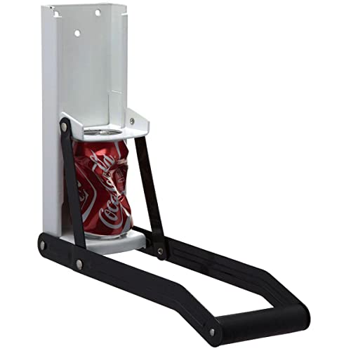 KitchenCraft Wall Can Crusher with Beer Bottle Opener, Metal, Black/White