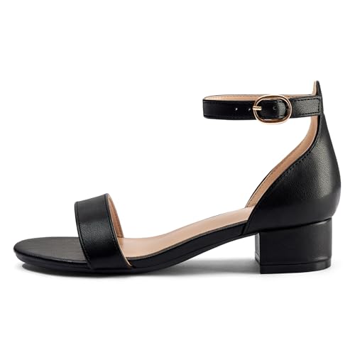 Image of K KomForme Girls Sandals Low Heels Dress Pump Ankle Strap Open Toe Wedding Party Shoes(Toddler /Little Kids /Big Kids)