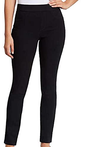 Gloria Vanderbilt Ladies’ Pull-On Pant (Black Rinse, 10, Numeric_10)