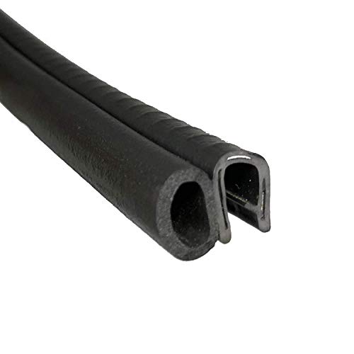 Trim Seal With Side Bulb | Pvc Plastic Trim With Epdm Rubber Bulb Seal | Fits 1/4” Edge, 3/8” Bulb Seal Diameter (10 Feet) #TOP10