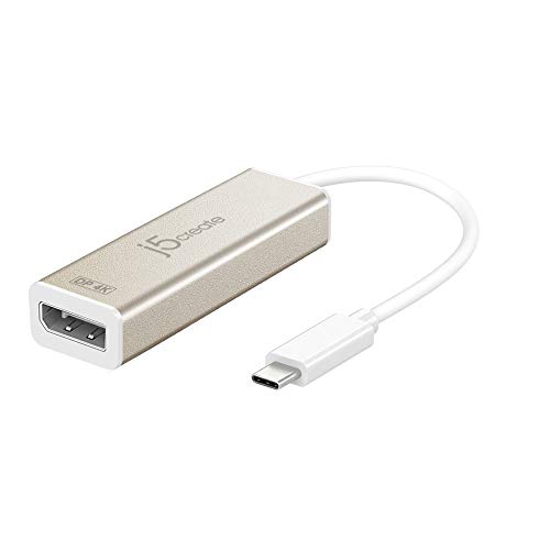 j5create USB C to DisplayPort Adapter- 4k @ 60Hz USB Type C Male to DisplayPort Female Converter Perfect for Macbooks, Chromebooks, Tablets, PCs
