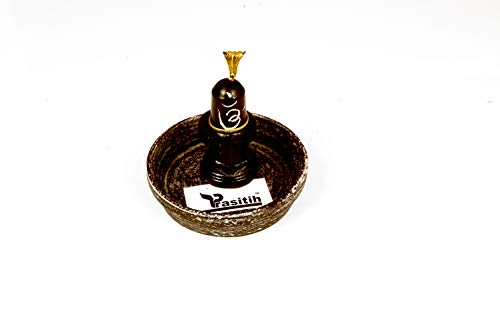 Lord Shiva Lingam Stone Shiva Lingam Statue Golden Color Snake with Stone Plate Beautiful Decoration for Home Decor .