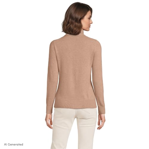 Image of Lands' End Women's Cashmere Turtleneck Sweater