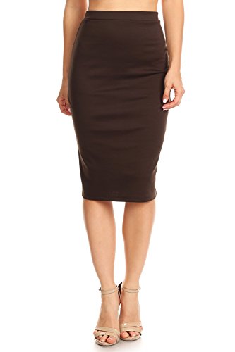 Women's Solid Pencil Skirt. Made in USA