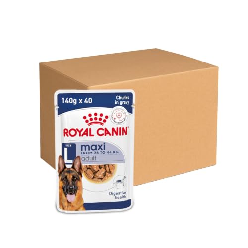 Image of Royal Canin Maxi Adult Dog Wet Food, Supports Digestive Health & Optimal Health, Pack of 40, 140 Grams