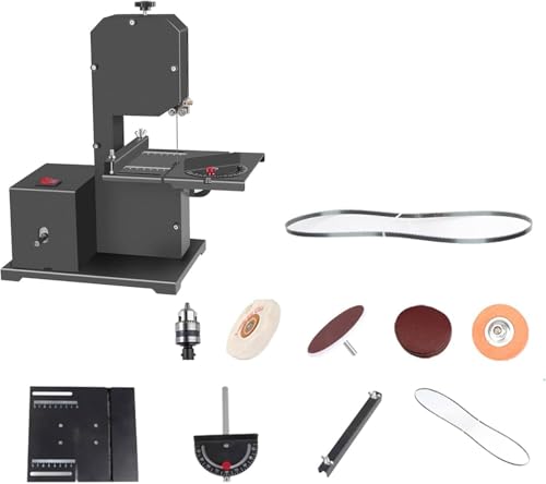 HaiZethonic 800w Multifunctional Band Table Saw Machine,1750rpm Lathe Machine Polishing Grinding Cutting Tool,Sierra De Cinta,Sierra De Cinta Eléctrica para Carpintería