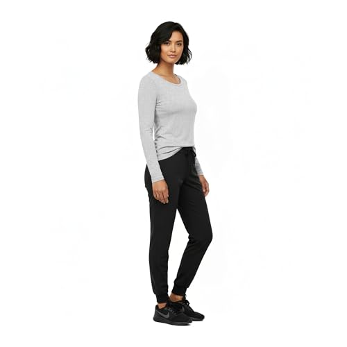 Image of Natural Uniforms Women's Long Sleeve Underscrub T-Shirt - Cotton Blend Scrub Base Layer for Nurses & Medical Professionals