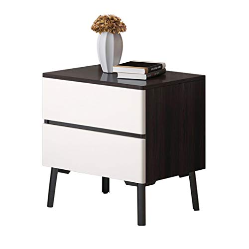 QIFFIY Mesita de noche, mesita de noche, mesita de noche, gabinete, mesita de noche, 2 cajones, almacenamiento para dormitorio, sala de estar, mesa de café, mesa auxiliar, muebles para el hogar (color