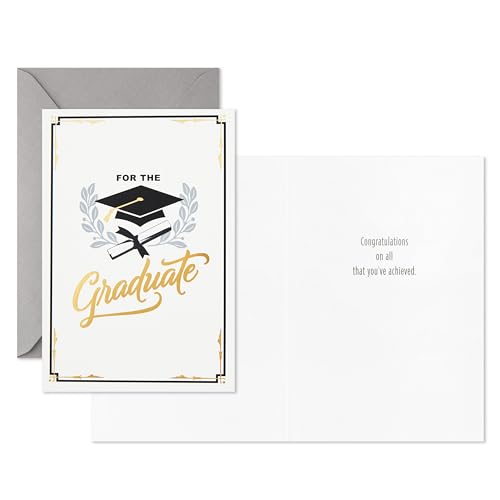 hallmark graduation cards assortment black and gold congratulations grad 12 cards and envelopes 4 designs