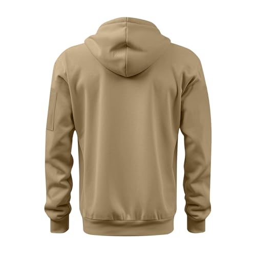 Tactical Hoodies For Men Casual Heavyweight Zip Up Pullover Winter Spring Thick Warm Hooded Sweatshirt With Pockets2