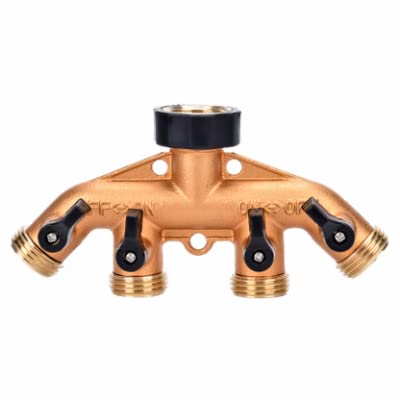 Green Thumb 30002 4-Way Brass Manifold - Quantity 6