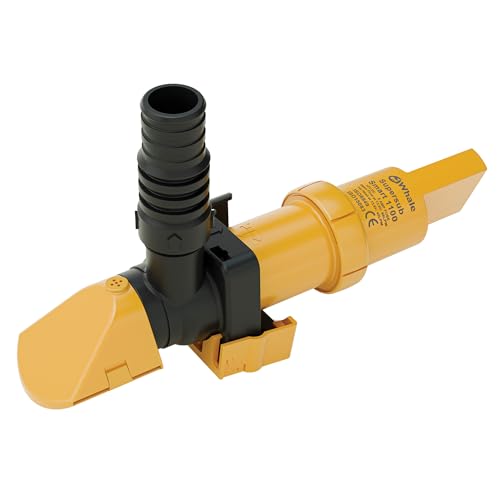 Whale SS1212 Supersub Smart 1100 Electric Bilge Pump - for Fresh or Salt Water Use, 12V DC, 5 Amps, Open Flow Rate of 1050 GPH @ 27.2V DC, 16 AWG Wire, 1-Inch and 1 1/8-Inch Hose Connections