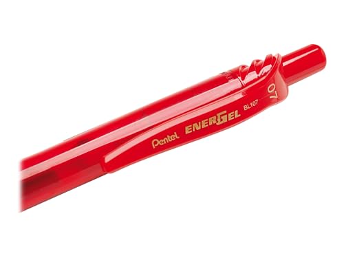 Pentel EnerGel X Roller Ball Retráctil Rojo Pack 12 miniatura 3