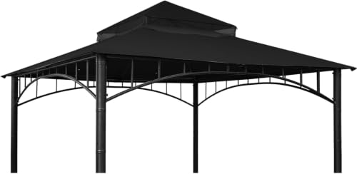 10x10 Canopy Replacement Top Gazebo Replacement Canopy Top Compatible with Target Madaga Gazebo Model L-GZ136PST L-GZ136PST-2/7/9 (Black)