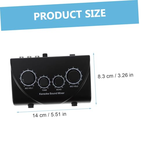 Mélangeur audio karaoké double micro portable pour chanter sans grésillement