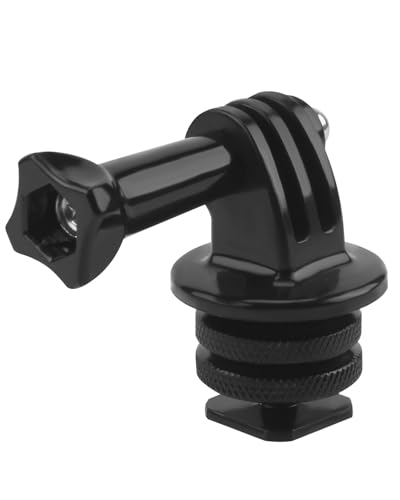 Adaptador de Montaje en Trípode para GoPro, Montaje Ajustable Negro, Adaptador de Trípode y Zapata Fría Cámaras para Acción Hero 13/12/11/10/9/8/7/6/5/4/3
