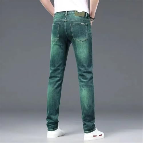 Men's Grinding White Slim Fit Classic Denim Pants Jeans Casual Trousers4