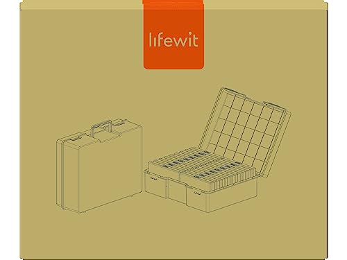 Lifewit Caixa de armazenamento de fotos 10 x 15 cm, 18 porta-fotos internas, armazenamento de caixas